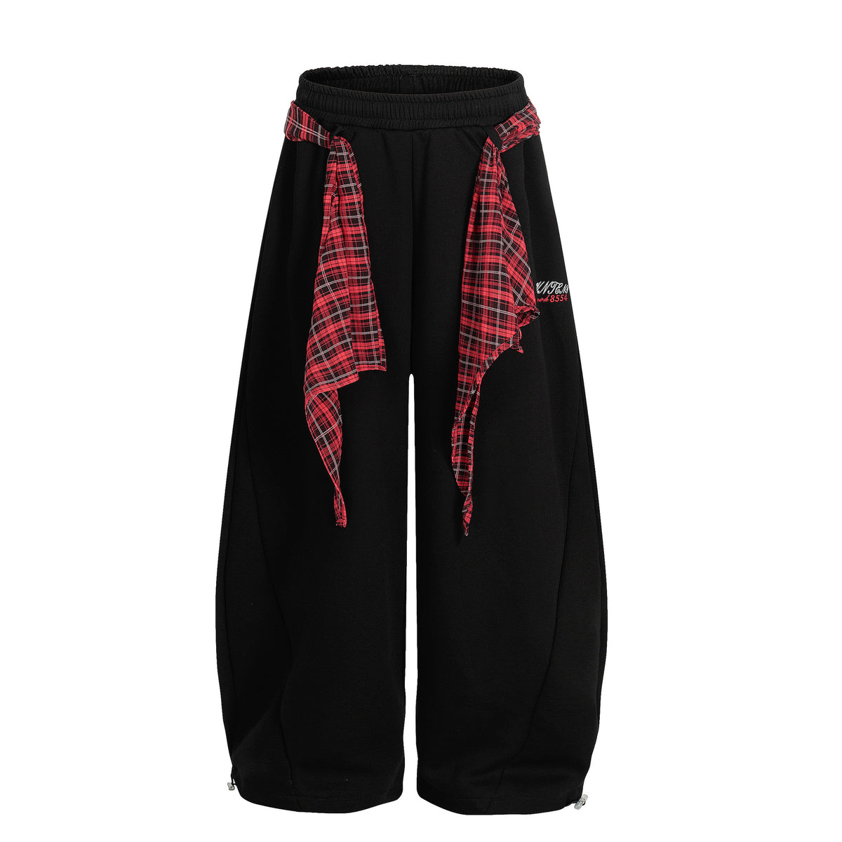 Aelfric Eden Plaid Tie Baggy Barrel Sweatpants - Seldom Seen Styles
