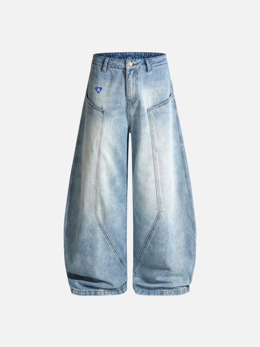 Aelfric Eden Seam Panel Baggy Barrel Jeans - Seldom Seen Styles