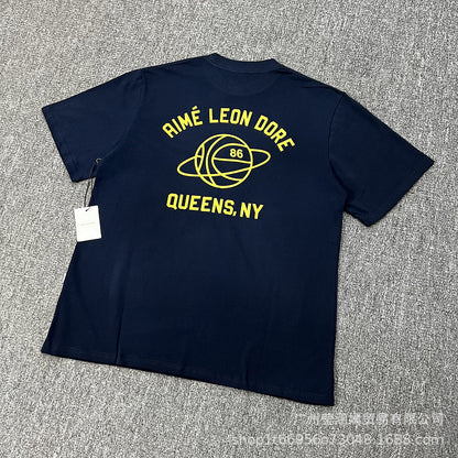 Aime Leon Dore New York Queens Graphic T-Shirt Vintage Streetwear Crew Neck Cotton Tee Casual Short Sleeve Unisex Top