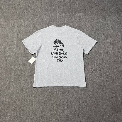 Aime Leon Dore New York Queens Graphic T-Shirt Vintage Streetwear Crew Neck Cotton Tee Casual Short Sleeve Unisex Top