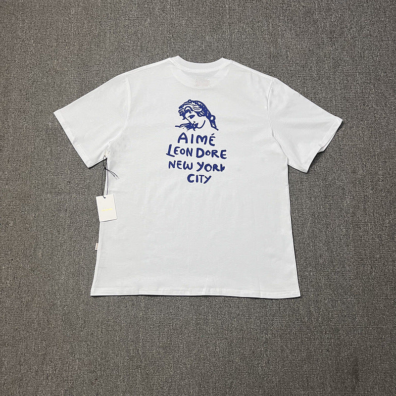 Aime Leon Dore New York Queens Graphic T-Shirt Vintage Streetwear Crew Neck Cotton Tee Casual Short Sleeve Unisex Top