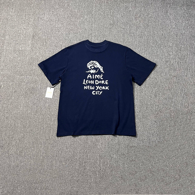 Aime Leon Dore New York Queens Graphic T-Shirt Vintage Streetwear Crew Neck Cotton Tee Casual Short Sleeve Unisex Top