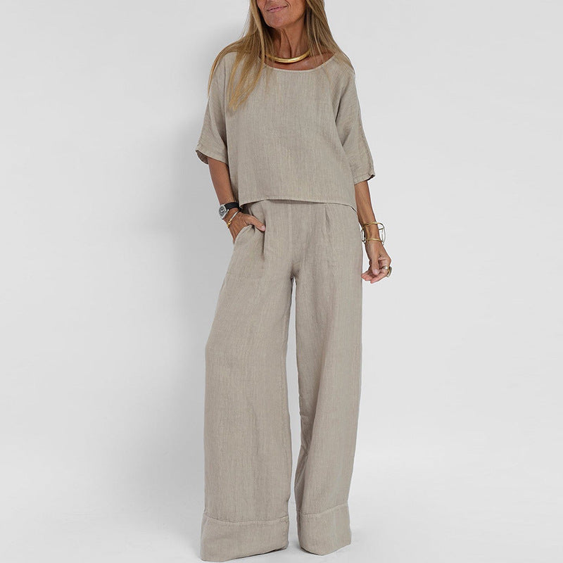 Alessia Linen Blend Relaxed Set - Seldom Seen Styles