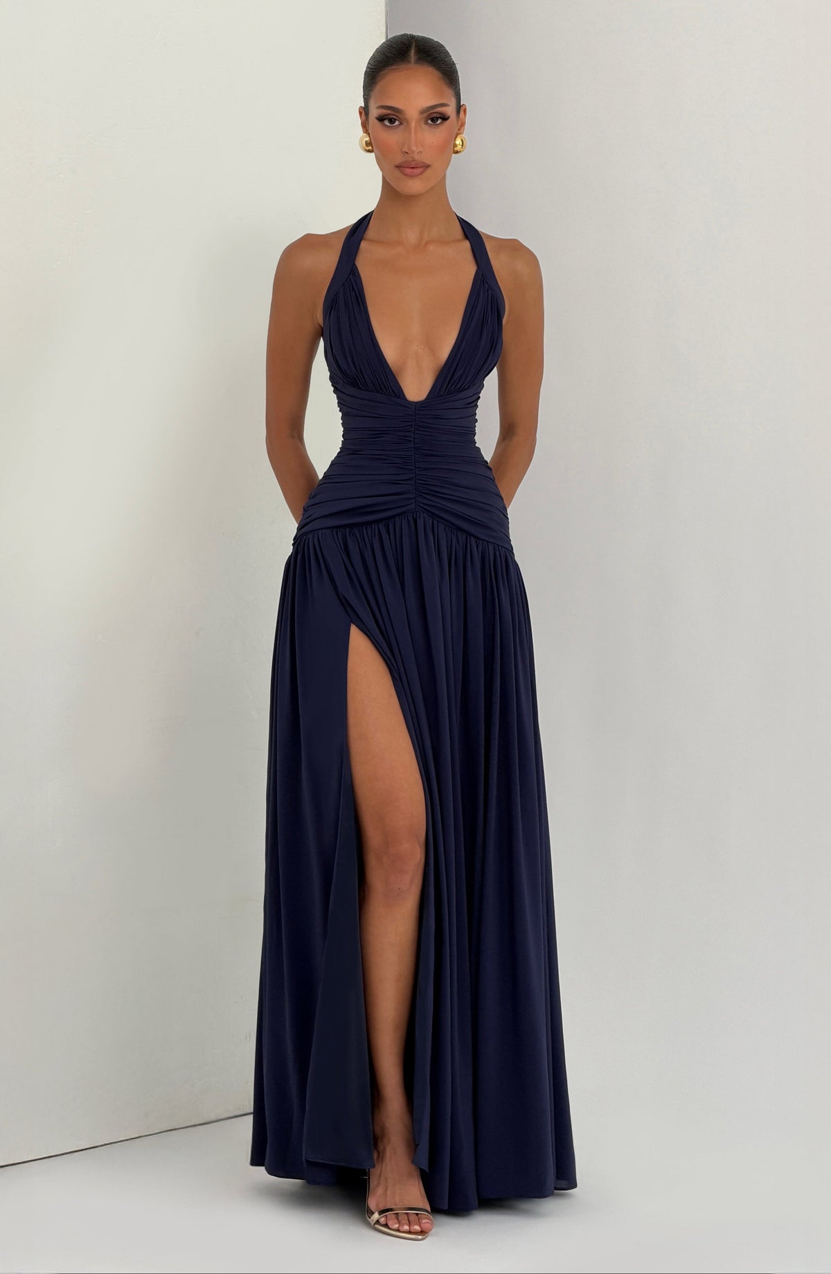 Amaris Maxi Dress - Navy - Seldom Seen Styles