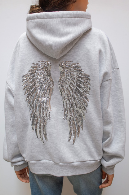 Sweat à capuche à sequins Angel Wing