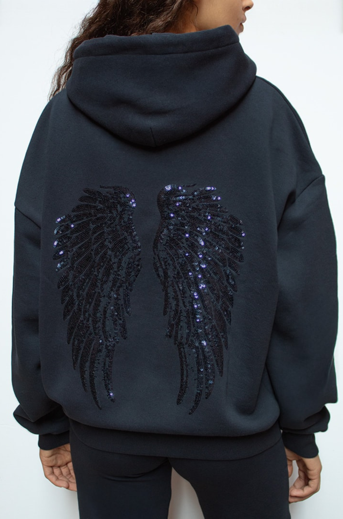 Angel Wing Sequin Hoodie - Seldom Seen Styles