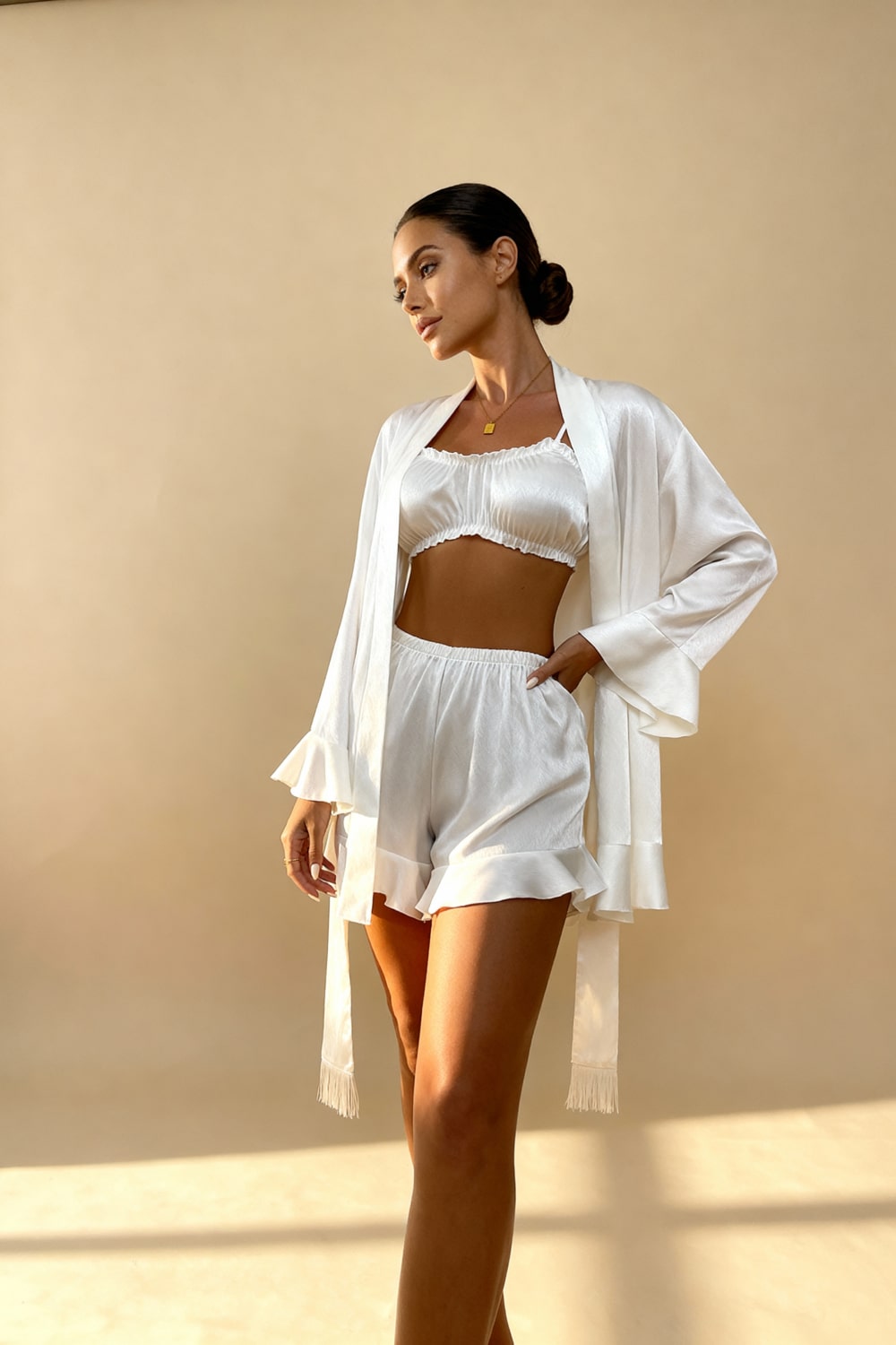 Ensemble pyjama satin 3 pièces Angie - Seldom Seen Styles