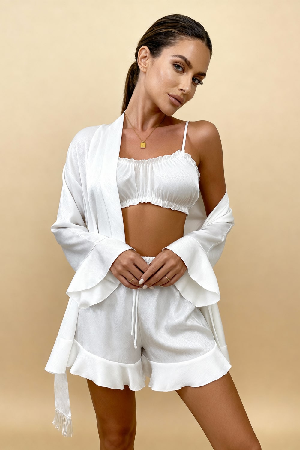 Ensemble pyjama satin 3 pièces Angie - Seldom Seen Styles