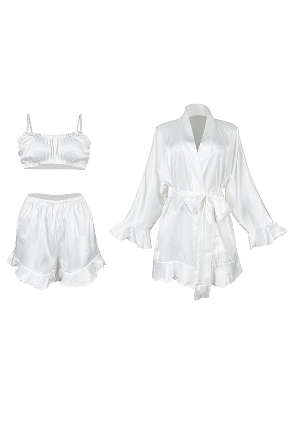 Ensemble pyjama satin 3 pièces Angie - Seldom Seen Styles
