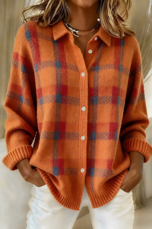 Anna Cardigan en Tricot Doux à Carreaux - Seldom Seen Styles