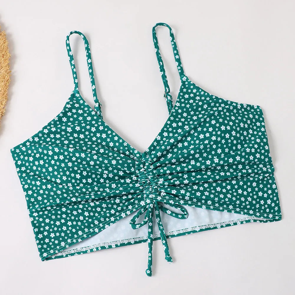 Anna | Floral High-Waist Bikini Set - Women’s Supportive Swimwear - Seldom Seen Styles