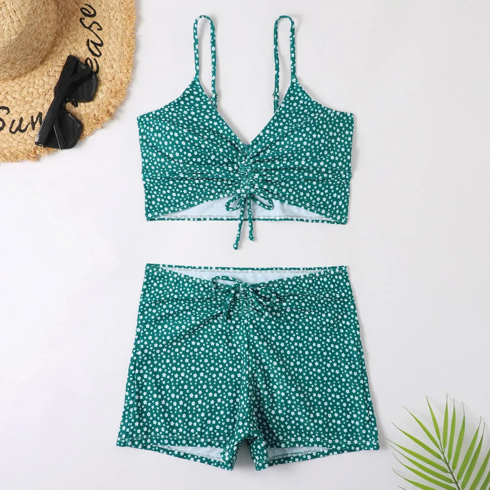 Anna | Floral High-Waist Bikini Set - Women’s Supportive Swimwear - Seldom Seen Styles
