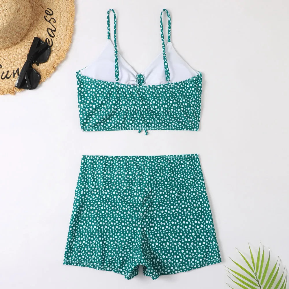 Anna | Floral High-Waist Bikini Set - Women’s Supportive Swimwear - Seldom Seen Styles