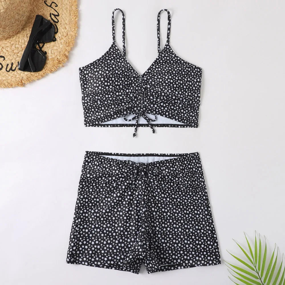 Anna | Floral High-Waist Bikini Set - Women’s Supportive Swimwear - Seldom Seen Styles