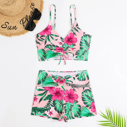 Anna | Floral High-Waist Bikini Set - Women’s Supportive Swimwear