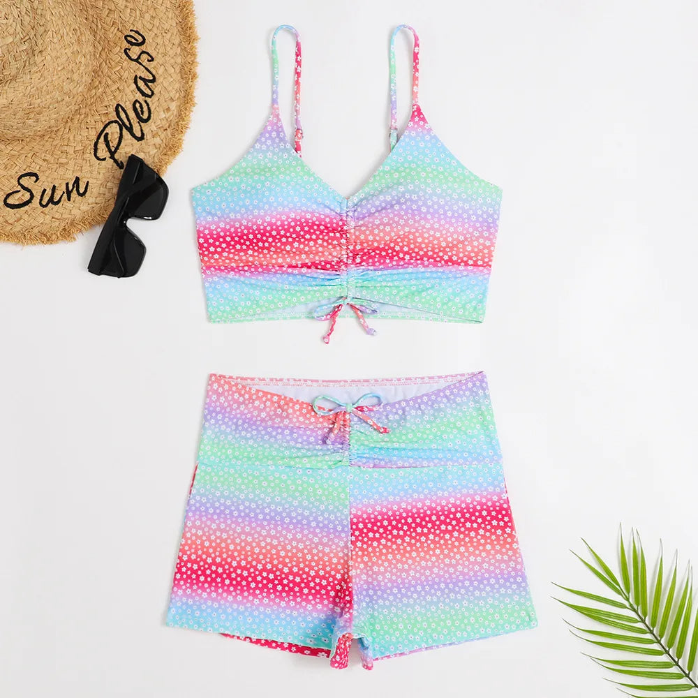 Anna | Floral High-Waist Bikini Set - Women’s Supportive Swimwear - Seldom Seen Styles