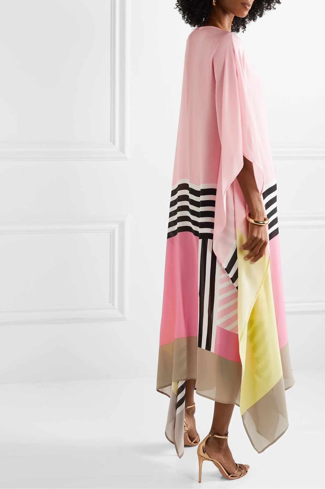 Aria | Women's Caftan Dress Geometric Print Batwing Sleeve Maxi Dress - Seldom Seen Styles