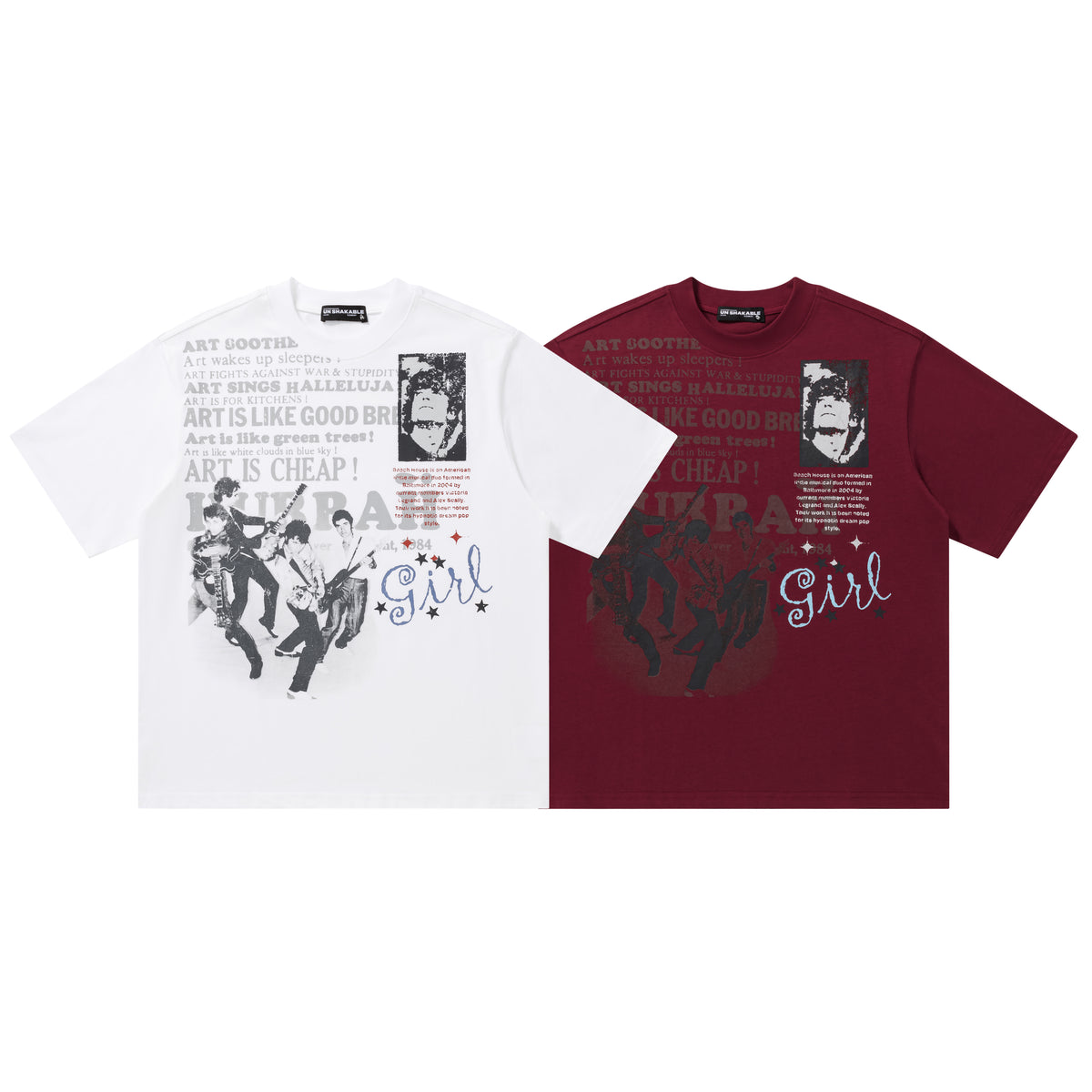 Art Is Cheap Graphic Print Oversized Tee - Seldom Seen Styles