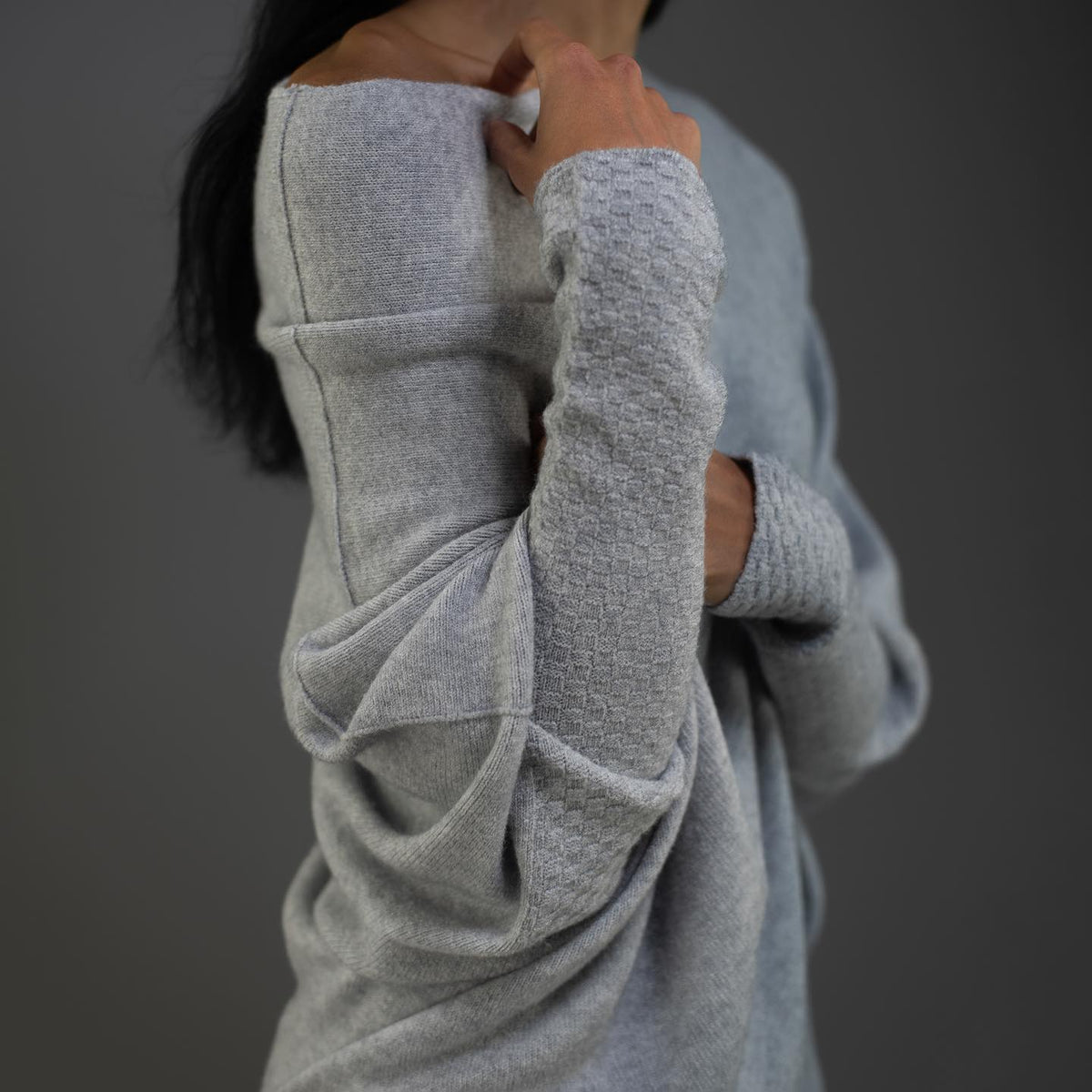 Asymmetrical Off-Shoulder Draped Knit Sweater for Women - Seldom Seen Styles