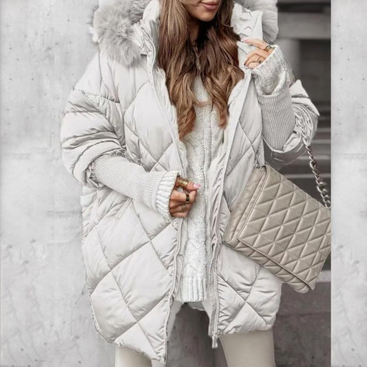[Autumn-Winter Special] Women's Patchwork Knit Sleeve Mid-Length Parka - Seldom Seen Styles