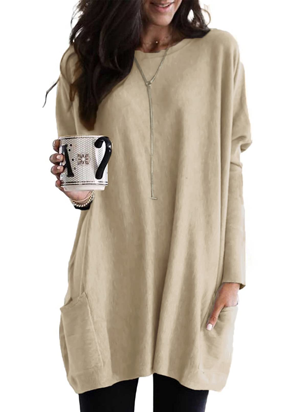 Chicbeautyy Women's Lightweight Long Sleeve Tunic Top - Seldom Seen Styles