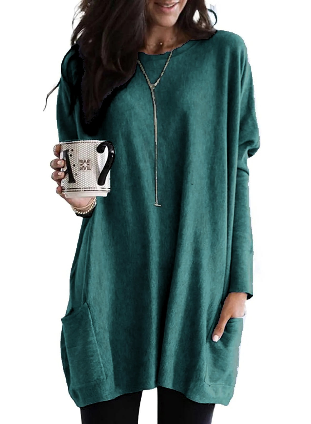 Chicbeautyy Women's Lightweight Long Sleeve Tunic Top - Seldom Seen Styles