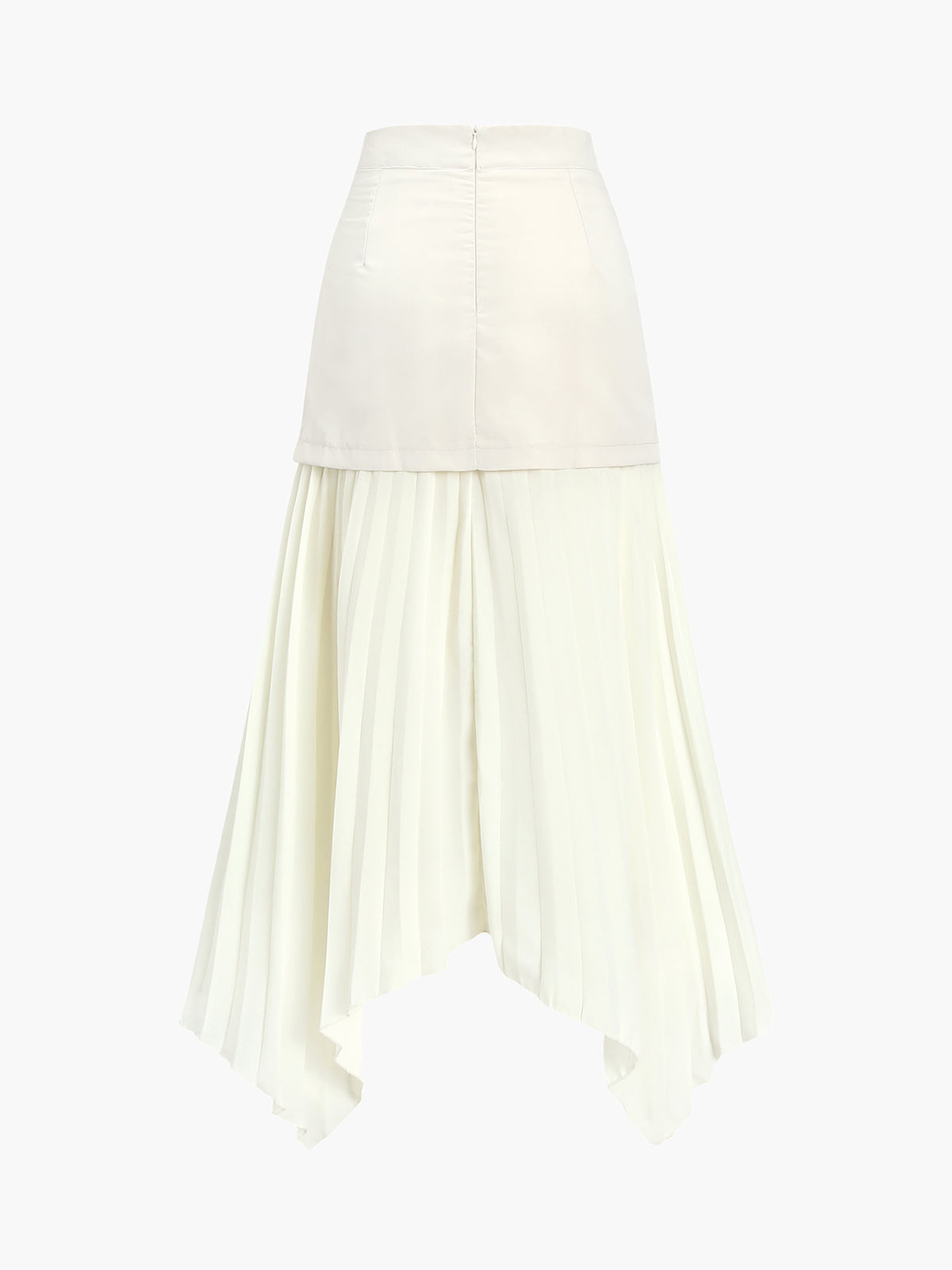 Patchwork Asymmetrical Pleated Buttoned Midi Skirt - Seldom Seen Styles