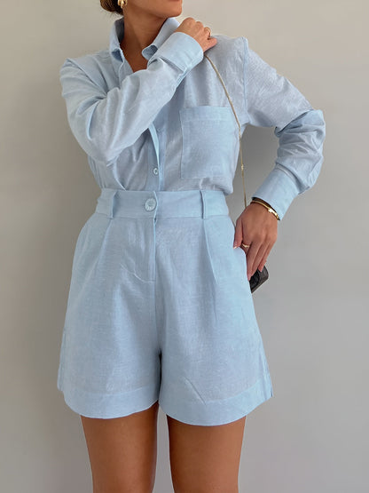 Ensemble Short et Haut Manches Longues Ample