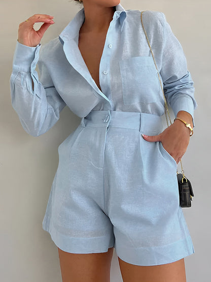 Ensemble Short et Haut Manches Longues Ample
