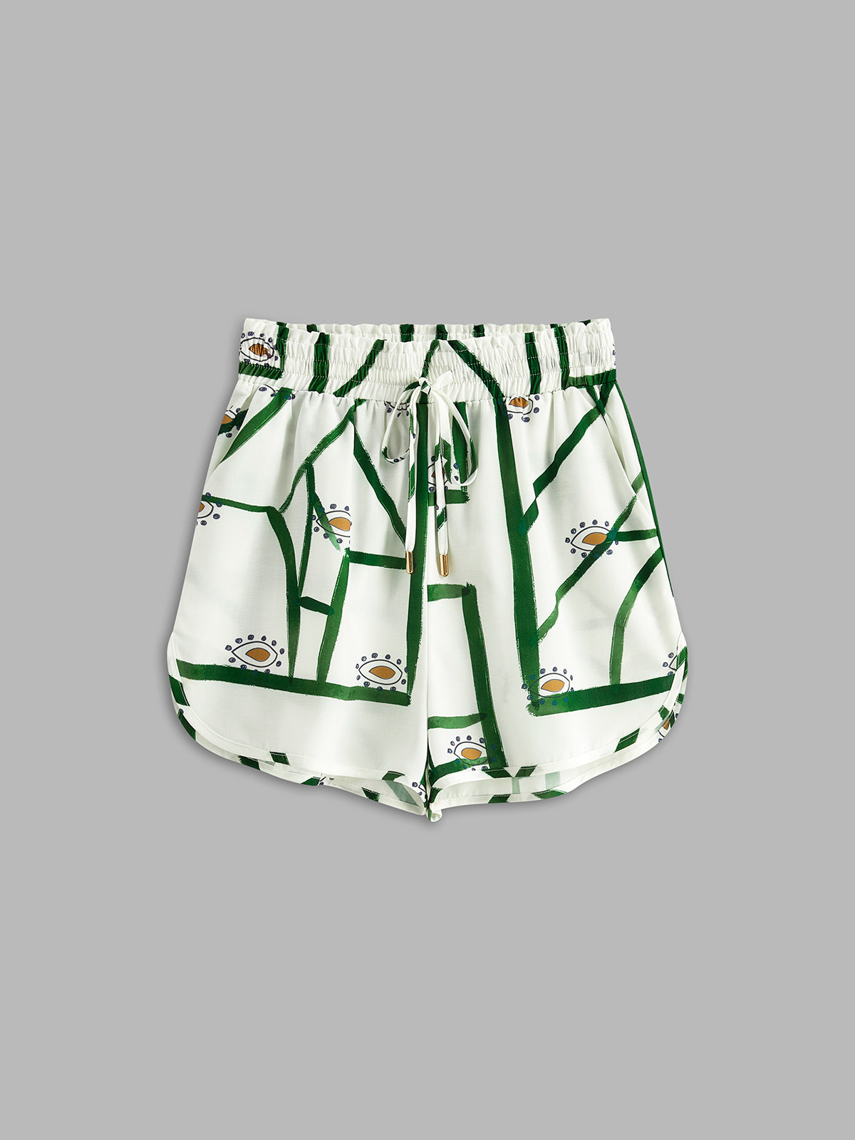 Print Drawstring Shorts Set - Seldom Seen Styles