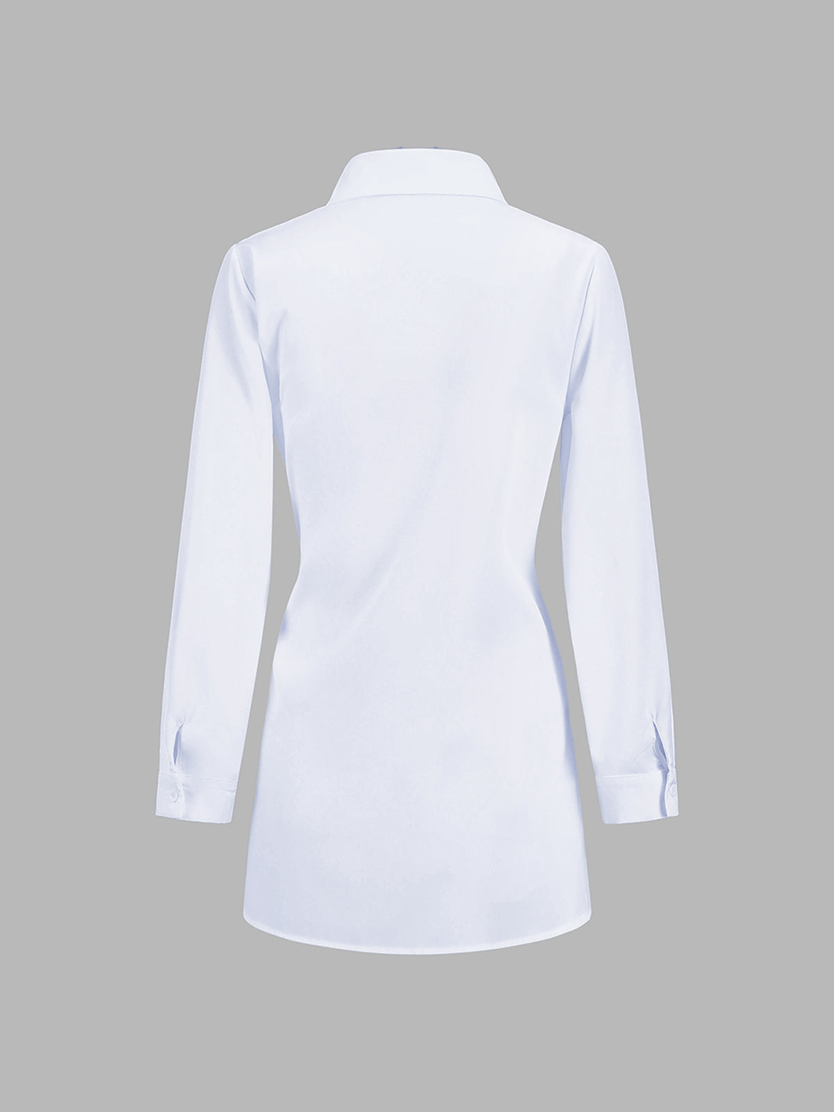Semi-Sheer Button Down Tied Long Shirt - Seldom Seen Styles