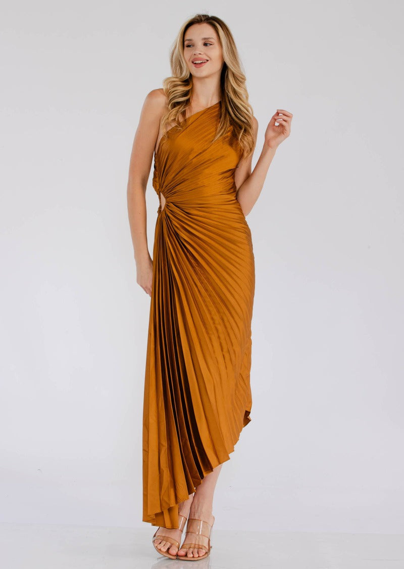 HELENA PLEATED GODDESS DRESS - Seldom Seen Styles