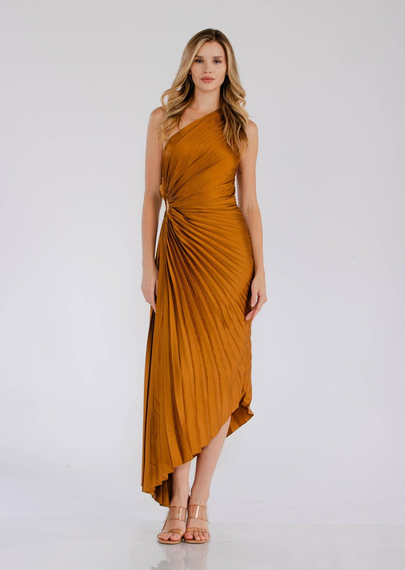 HELENA PLEATED GODDESS DRESS - Seldom Seen Styles