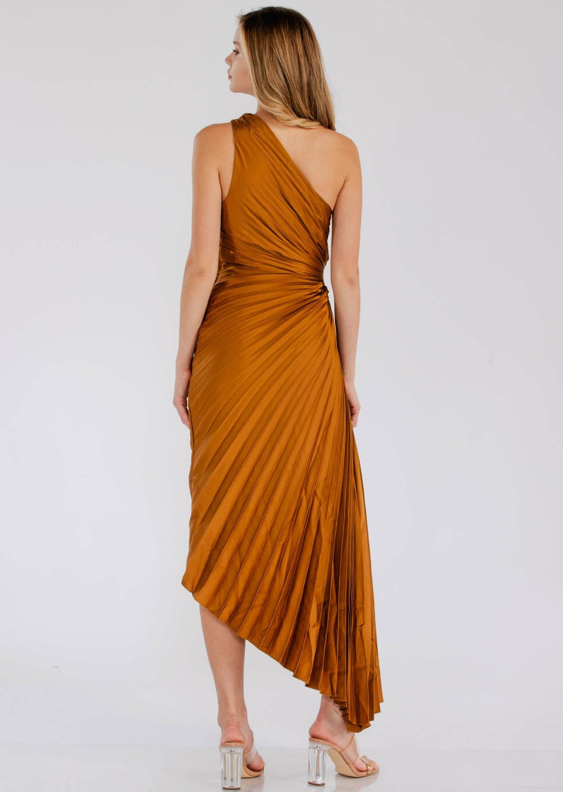 HELENA PLEATED GODDESS DRESS - Seldom Seen Styles