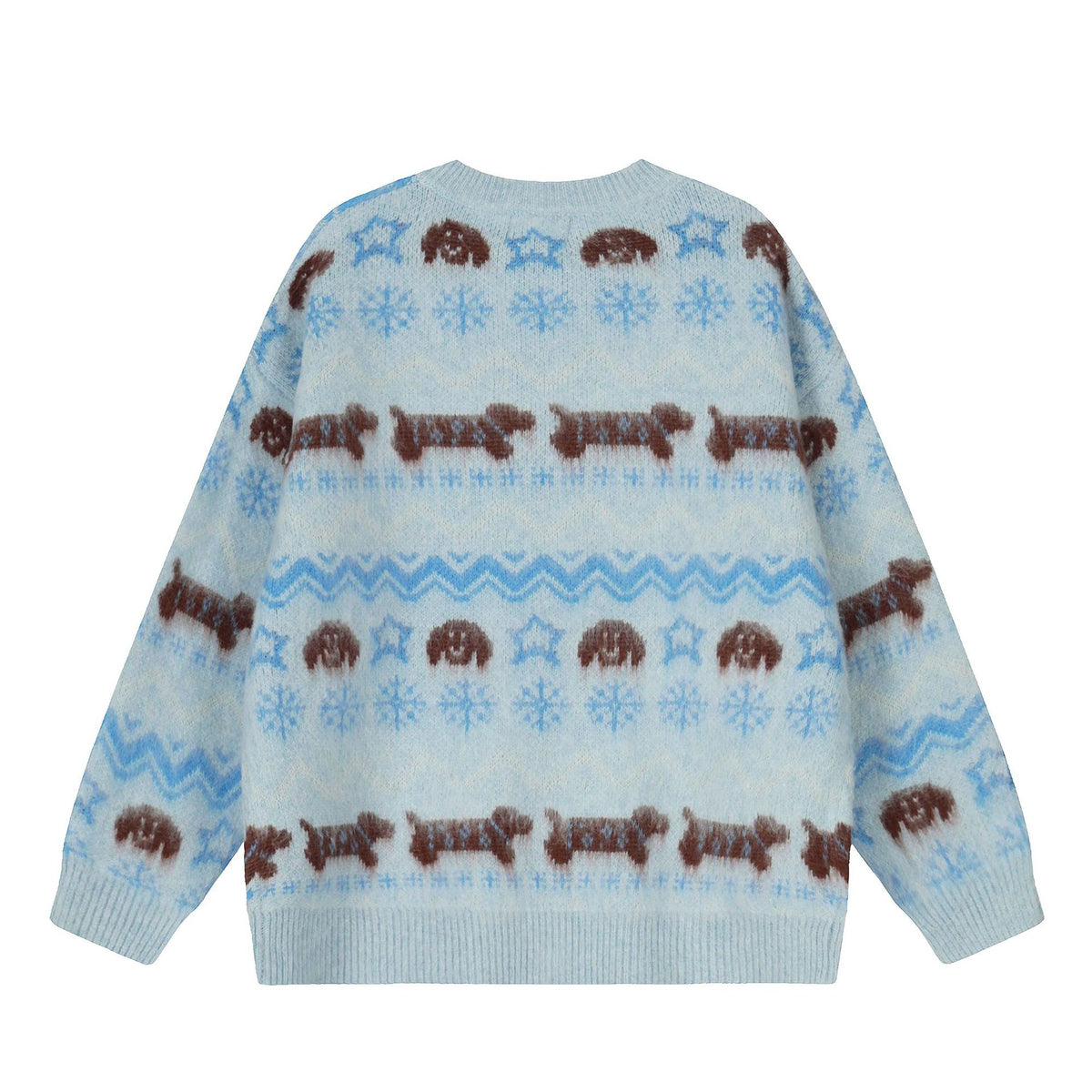 BOBFEND Dachshund Star Pattern Knit Cardigan | Gray - Seldom Seen Styles