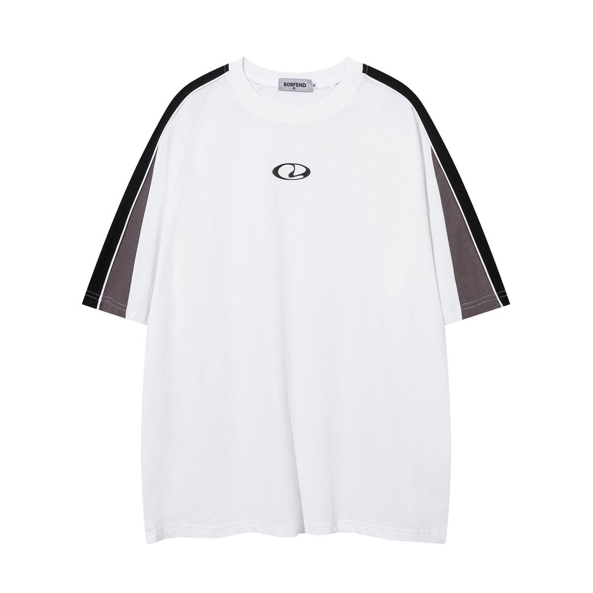 BOBFEND Retro Contrast Stripe Track Tee | White - Seldom Seen Styles