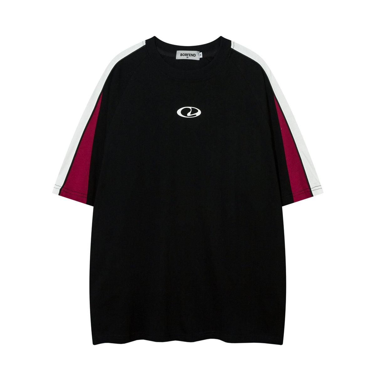 BOBFEND Retro Contrast Stripe Track Tee | White - Seldom Seen Styles