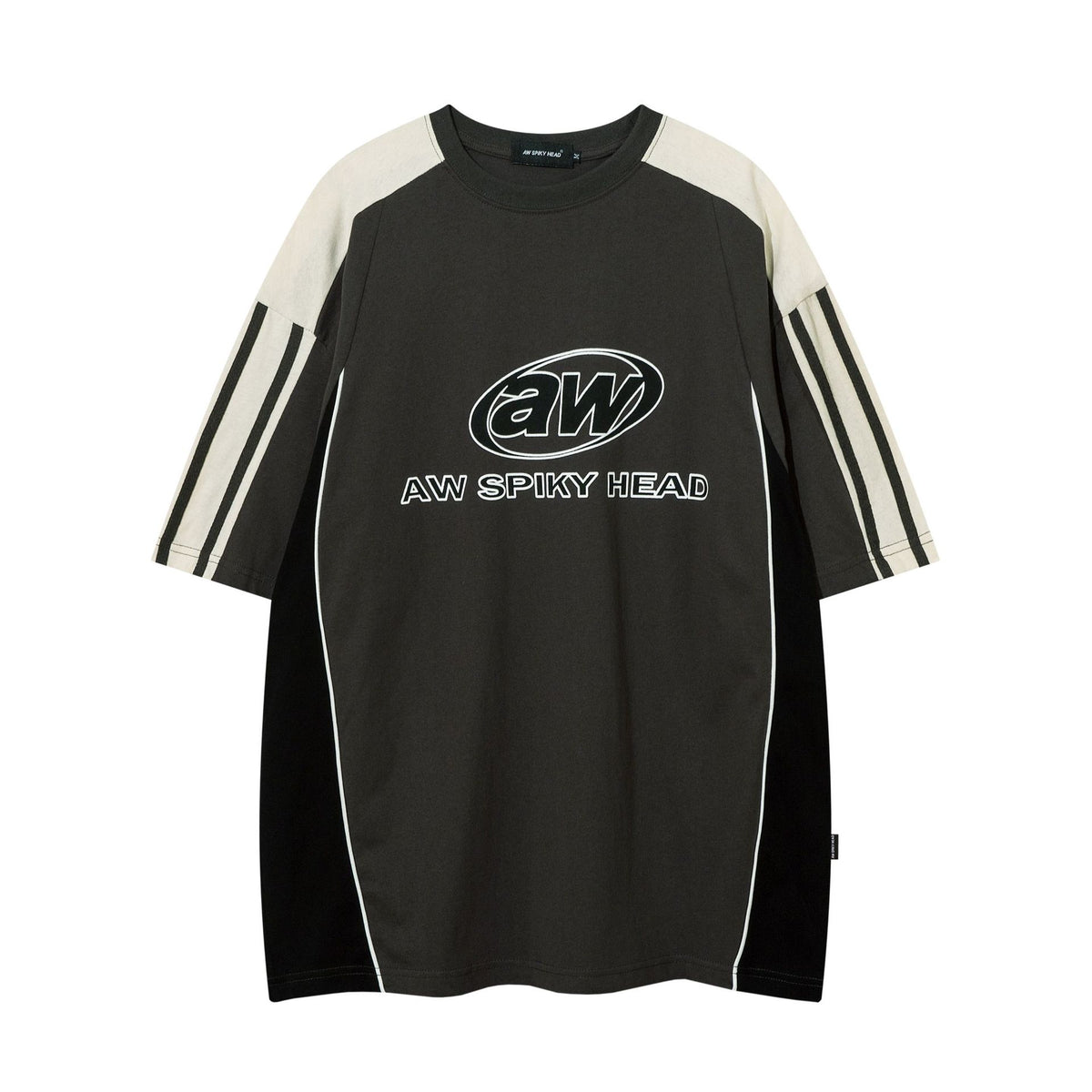 BOBFEND Retro Contrast Stripe Track Tee | White - Seldom Seen Styles