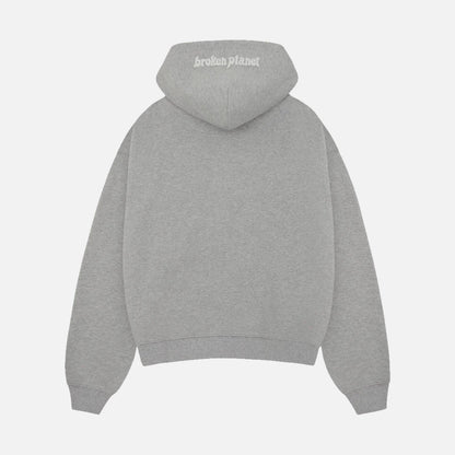 Broken Planet Zip-Up Hoodie - Heather Grey