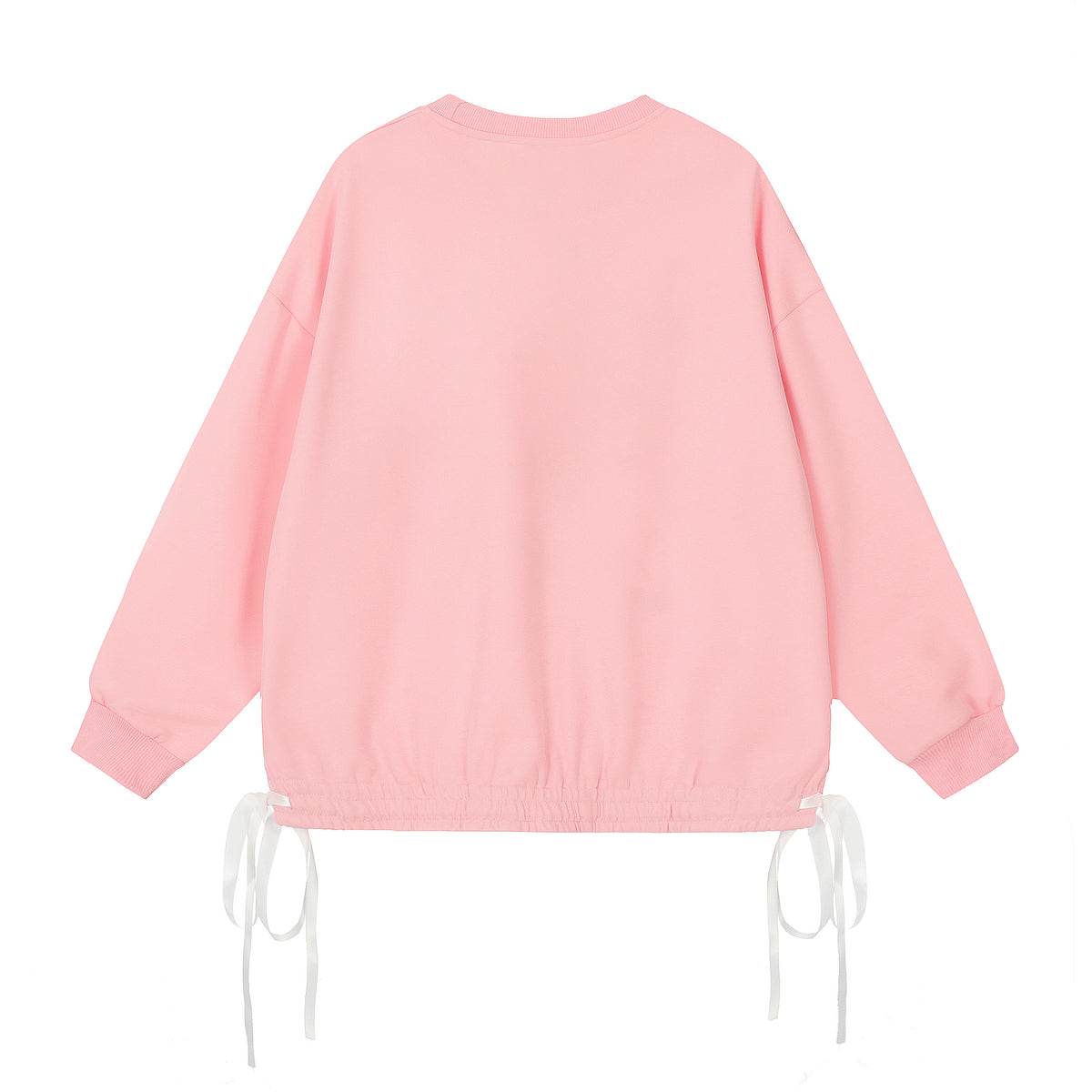 BVNTENG Ribbon Butterfly Graphic Washed Sweatshirt | Tiffany Blue - Seldom Seen Styles