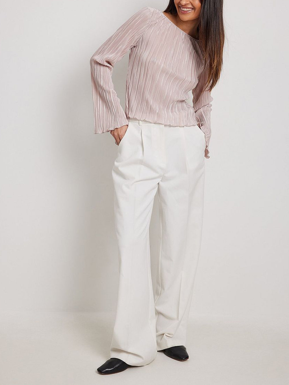 Back Tie Strap Long Sleeve Top - Seldom Seen Styles