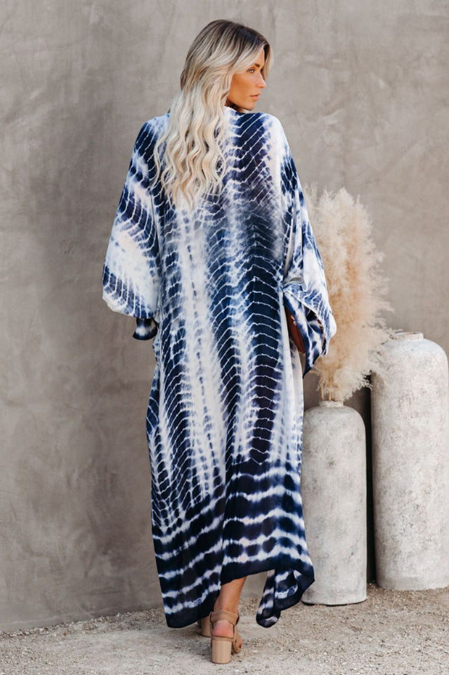 Beach Color Block Printing Cover Up - Seldom Seen Styles