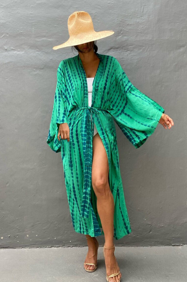 Beach Color Block Printing Cover Up - Seldom Seen Styles