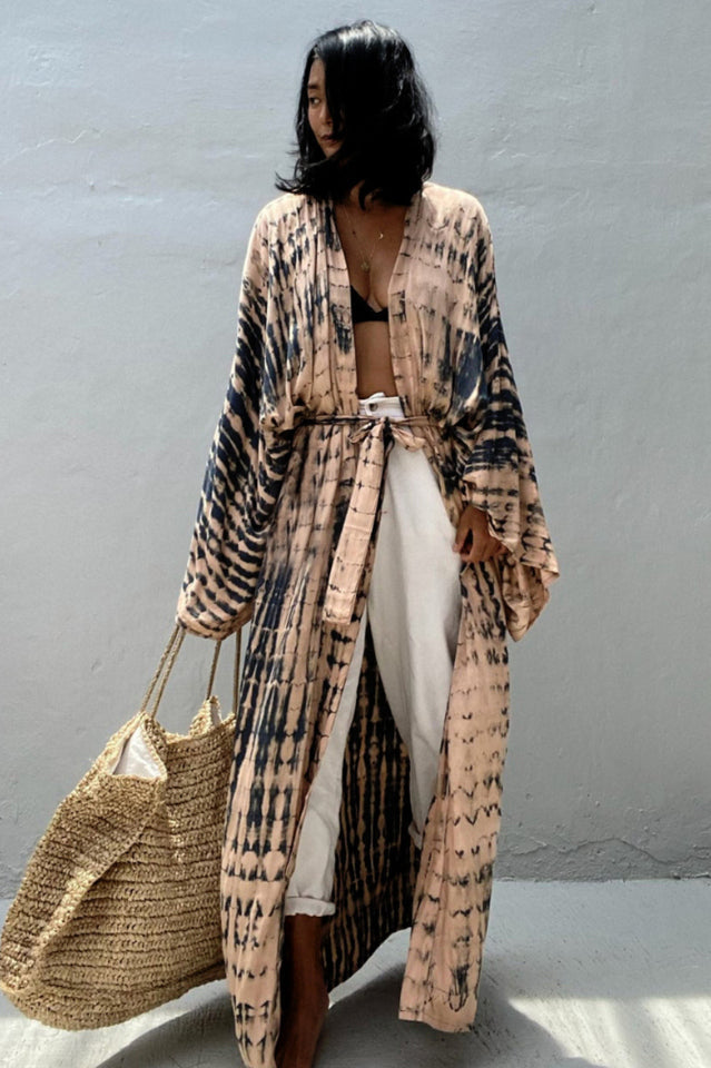 Beach Color Block Printing Cover Up - Seldom Seen Styles