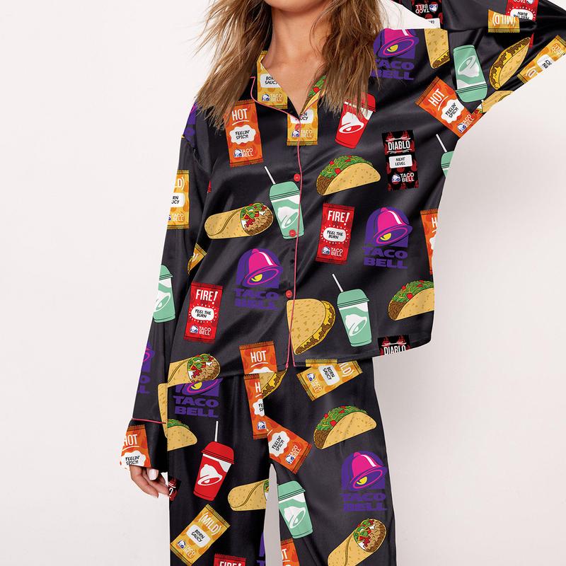 Bell Pajama Set For Women Print Comfy Satin Sleepwear & Loungewear Pjs Short Sleeve Top & Bottoms Shorts Without Pockets - SHESHOW - Seldom Seen Styles