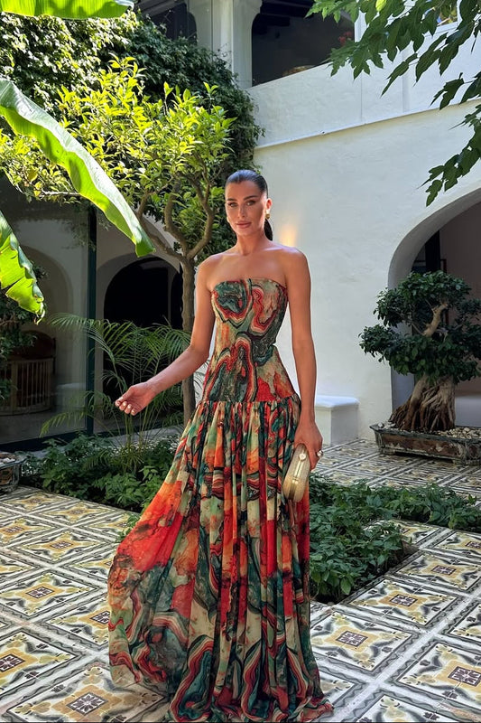 Bellamy | Women's Strapless Maxi Vacation Summer Dress - Seldom Seen Styles