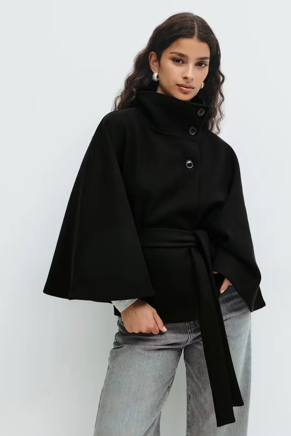 Belt Cape Jacket - Seldom Seen Styles