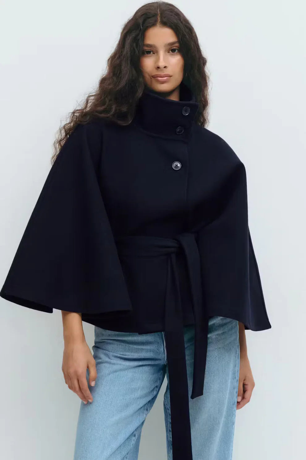 Belt Cape Jacket - Seldom Seen Styles