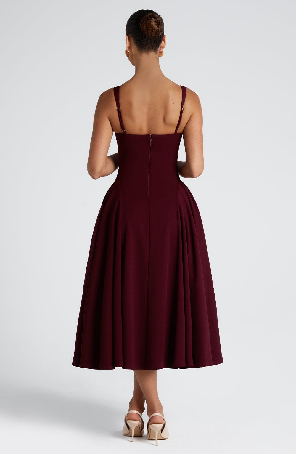 Betty Cherry Lacquer Midi Dress - Seldom Seen Styles