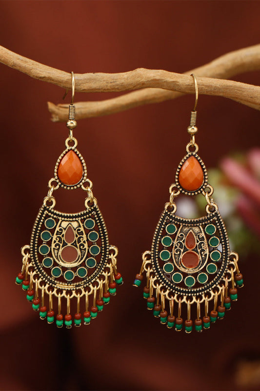Bohemian Style Drop Shaped Long Tassel Vintage Earrings - Seldom Seen Styles
